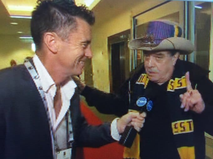 Michael Cain interviewing Molly Meldrum